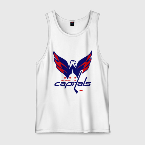 Мужская майка хлопок Овечкин Washington Capitals, цвет белый