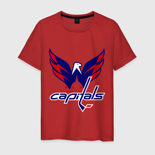 Мужская футболка хлопок Овечкин Washington Capitals, цвет красный