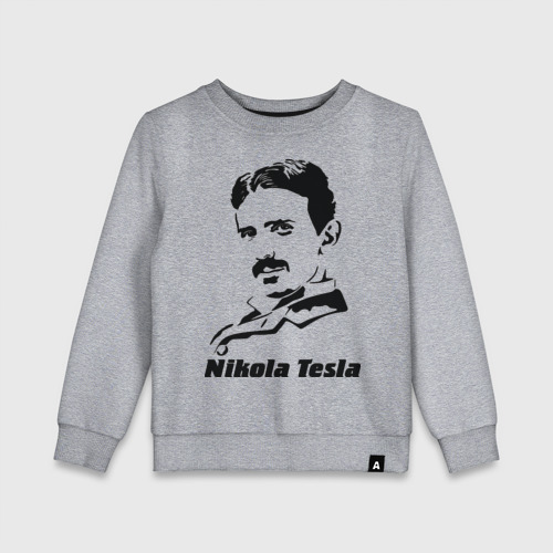 Детский свитшот хлопок Nikola Tesla, цвет меланж