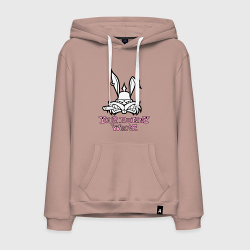 Мужская толстовка хлопок Your Bunny Wrote, цвет пыльно-розовый