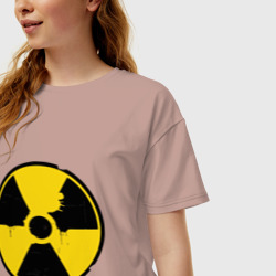Женская футболка хлопок Oversize Радиоактивность - фото 2