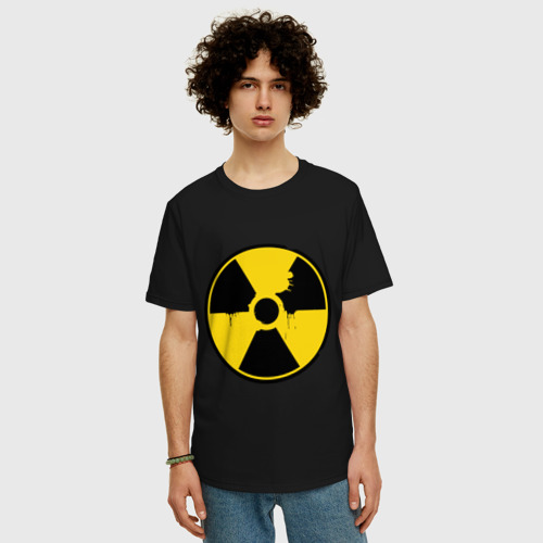 Мужская футболка хлопок Oversize Радиоактивность, цвет черный - фото 3