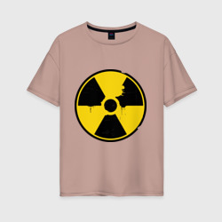 Женская футболка хлопок Oversize Радиоактивность