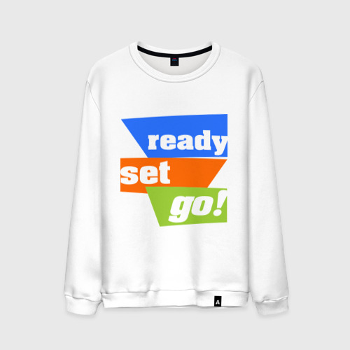 Мужской свитшот хлопок Ready, set, go