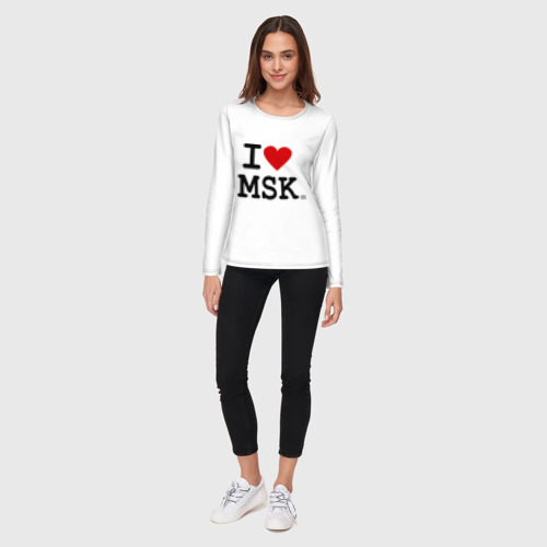 Женский лонгслив хлопок I love MSK (Moscow) - фото 5