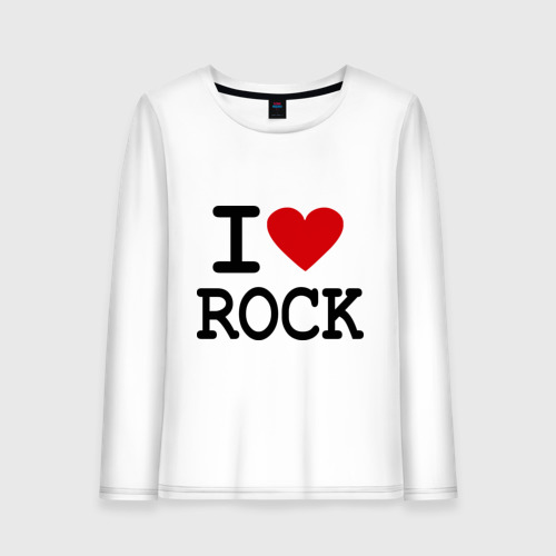 Женский лонгслив хлопок I love Rock