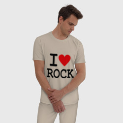Мужская пижама хлопок I love Rock - фото 2