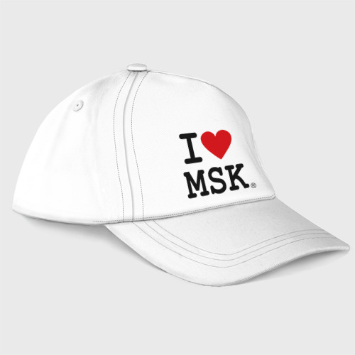 Бейсболка I love MSK (Moscow), цвет белый