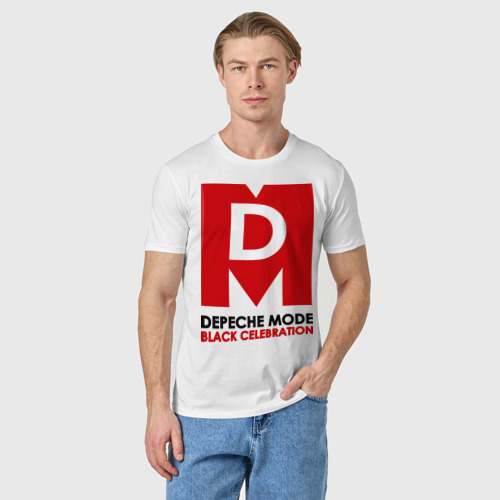 Мужская футболка хлопок Depeche Mode - Black Celebration, цвет белый - фото 3