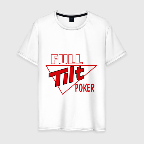 Мужская футболка хлопок Full Tilt Poker, цвет белый