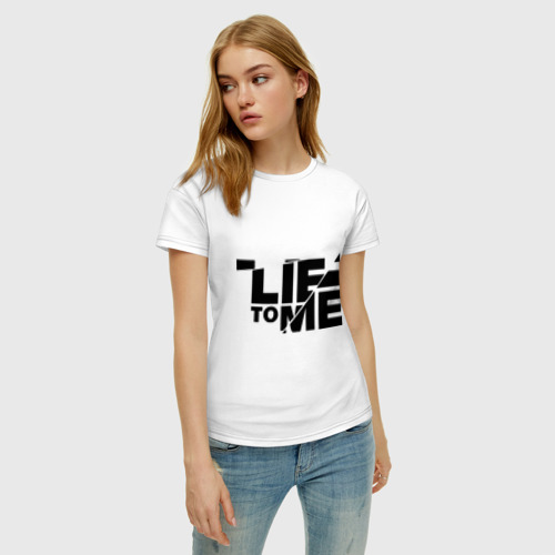 Женская футболка хлопок Lie to me (3), цвет белый - фото 3