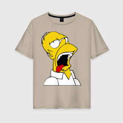 Женская футболка хлопок Oversize Gomer Simpson 2