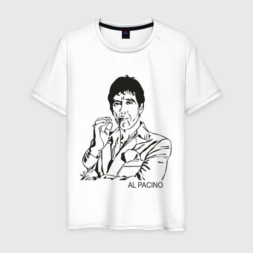 Мужская футболка хлопок Аль Пачино (Scarface), цвет белый