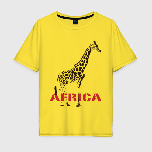 Мужская футболка хлопок Oversize Africa, цвет желтый