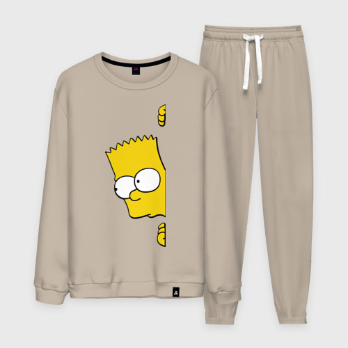 Мужской костюм хлопок Bart Simpson 3, цвет миндальный