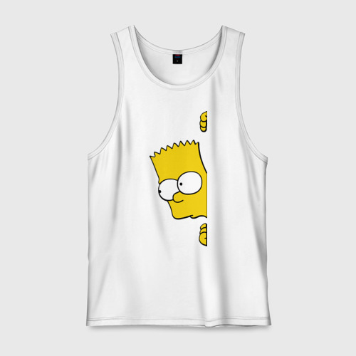 Мужская майка хлопок Bart Simpson 3, цвет белый