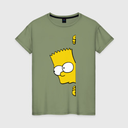 Женская футболка хлопок Bart Simpson 3