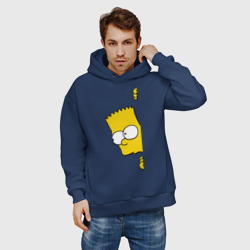 Мужское худи Oversize хлопок Bart Simpson 3 - фото 2