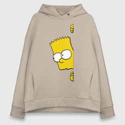 Женское худи Oversize хлопок Bart Simpson 3