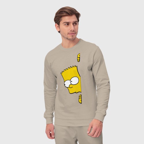 Мужской костюм хлопок Bart Simpson 3, цвет миндальный - фото 5
