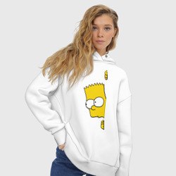 Женское худи Oversize хлопок Bart Simpson 3 - фото 2