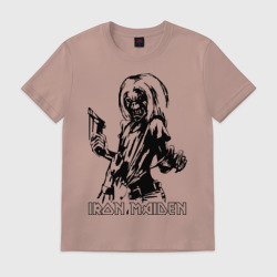 Мужская футболка хлопок Iron Maden с демоном
