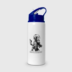 Бутылка для воды с трубочкой Iron Maden с демоном