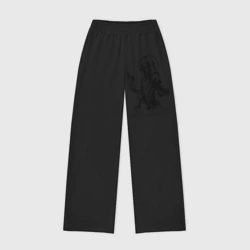 Женские брюки oversize без начеса хлопок Iron Maden с демоном