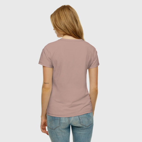 Женская футболка хлопок Iron Maden с демоном, цвет пыльно-розовый - фото 4