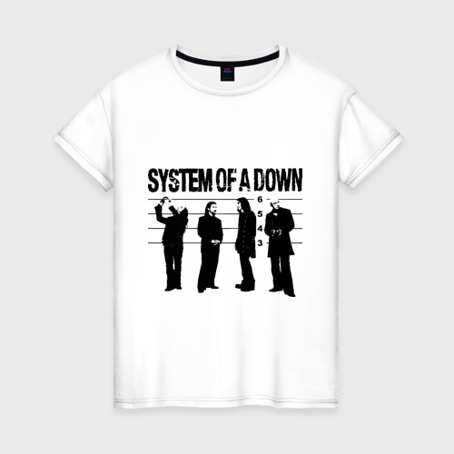 Женская футболка хлопок System of a Down музыканты