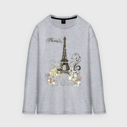 Мужской лонгслив oversize хлопок Paris 2