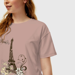 Женская футболка хлопок Oversize Paris 2 - фото 2