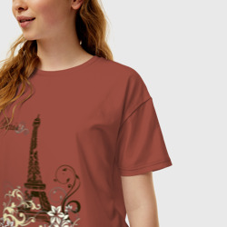 Женская футболка хлопок Oversize Paris 2 - фото 2