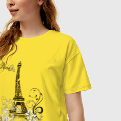 Женская футболка хлопок Oversize Paris 2 - фото 2