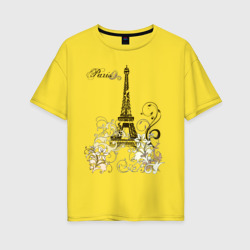 Женская футболка хлопок Oversize Paris 2