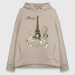 Женское худи Oversize хлопок Paris 2