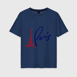 Женская футболка хлопок Oversize Paris 3