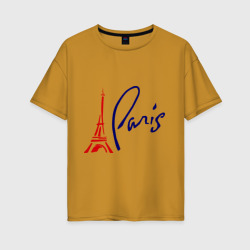 Женская футболка хлопок Oversize Paris 3