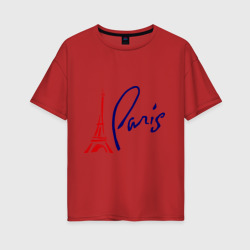 Женская футболка хлопок Oversize Paris 3