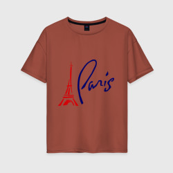 Женская футболка хлопок Oversize Paris 3