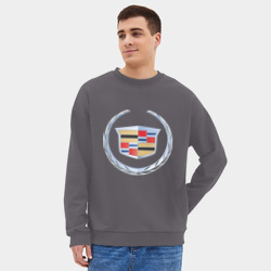 Мужской свитшот oversize без начеса хлопок Cadillac - фото 2