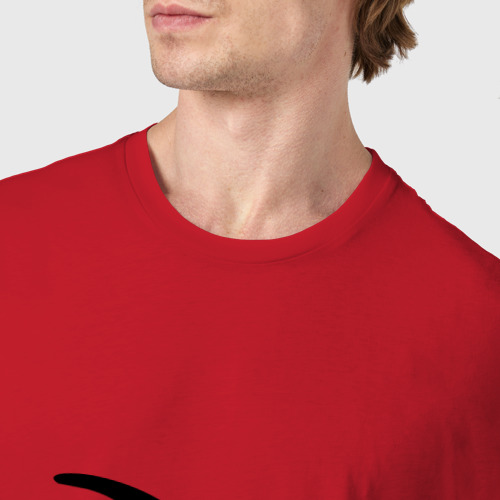 Мужская футболка хлопок M&M's face, цвет красный - фото 6