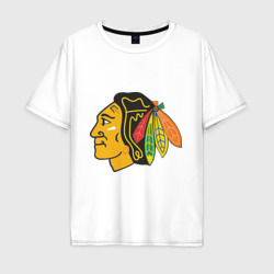 Мужская футболка хлопок Oversize Chicago Blackhawks Kane