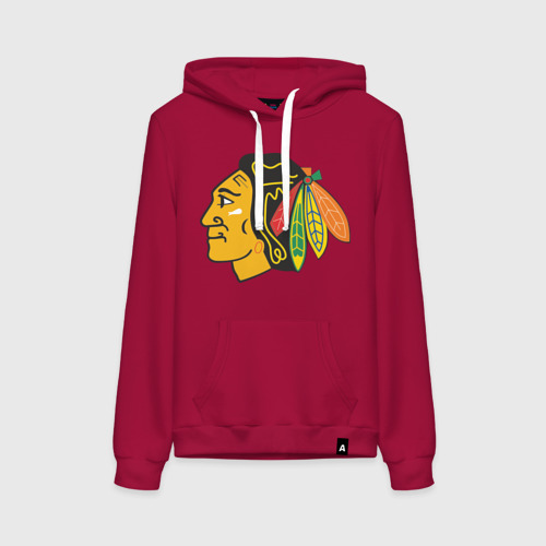 Женская толстовка хлопок Chicago Blackhawks Kane, цвет маджента