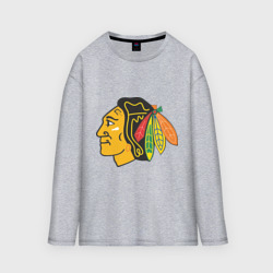 Мужской лонгслив oversize хлопок Chicago Blackhawks Kane