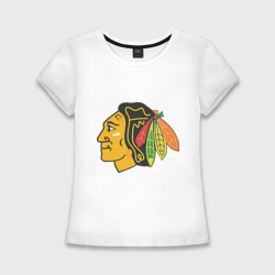 Женская футболка хлопок Slim Chicago Blackhawks Kane