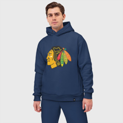 Мужской костюм oversize хлопок Chicago Blackhawks Kane - фото 2