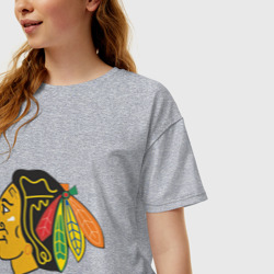 Женская футболка хлопок Oversize Chicago Blackhawks Kane - фото 2