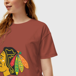 Женская футболка хлопок Oversize Chicago Blackhawks Kane - фото 2