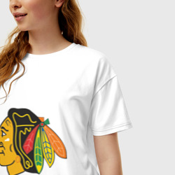 Женская футболка хлопок Oversize Chicago Blackhawks Kane - фото 2